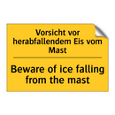 Vorsicht vor herabfallendem Eis /.../ - Beware of ice falling from the /.../