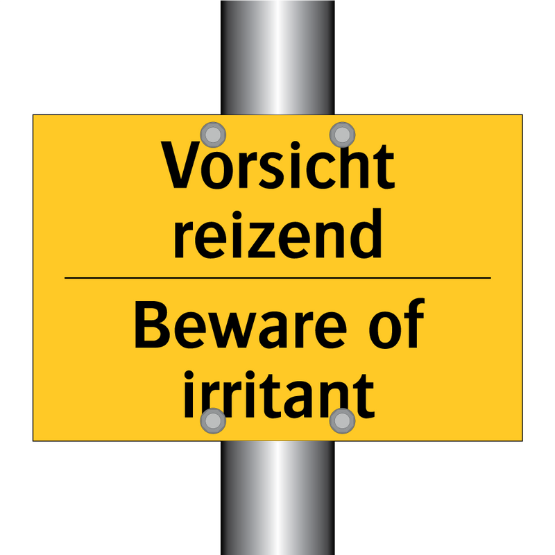 Vorsicht reizend - Beware of irritant