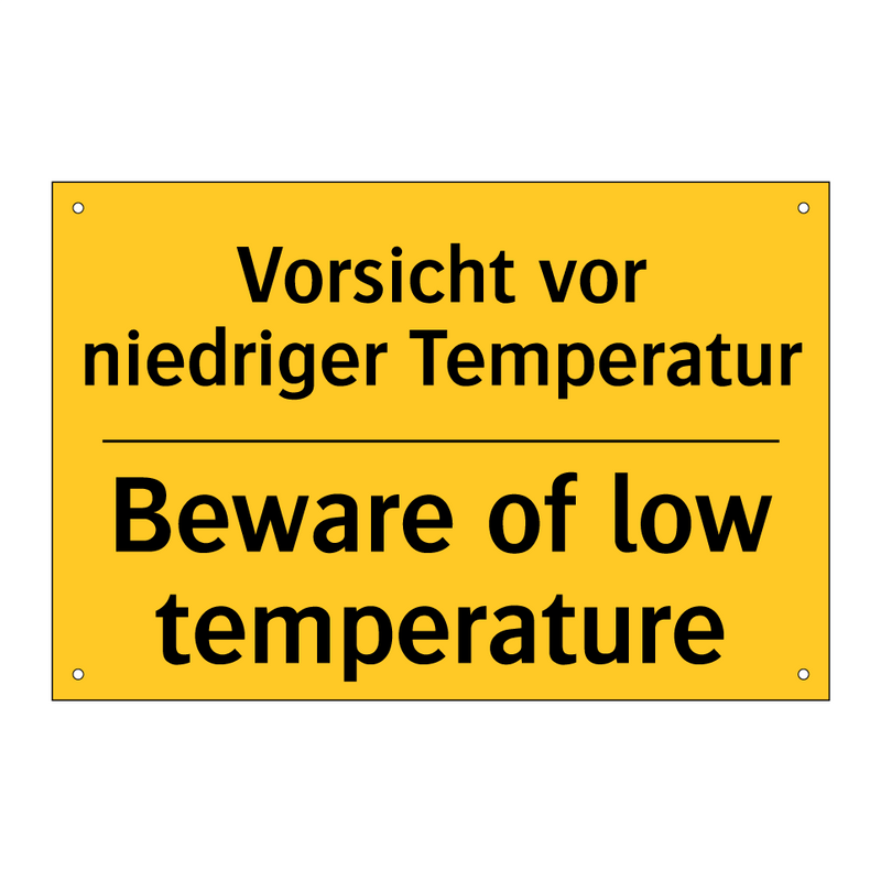 Vorsicht vor niedriger Temperatur/.../ - Beware of low temperature