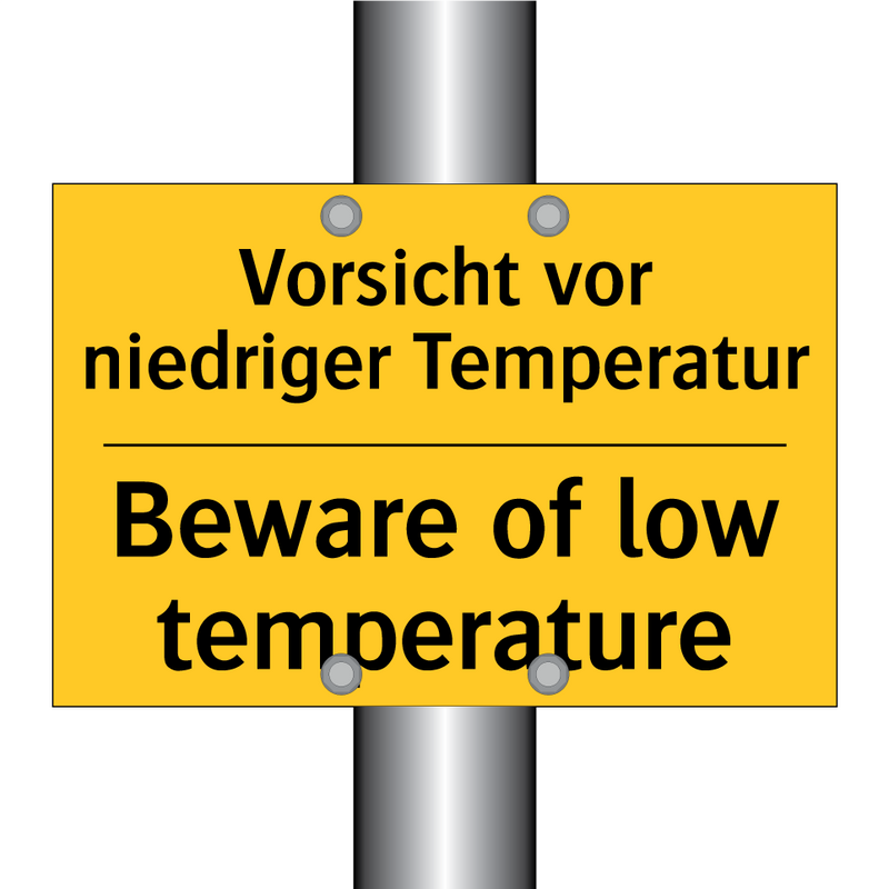 Vorsicht vor niedriger Temperatur/.../ - Beware of low temperature