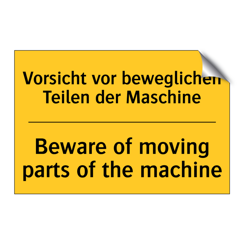 Vorsicht vor beweglichen Teilen /.../ - Beware of moving parts of the /.../