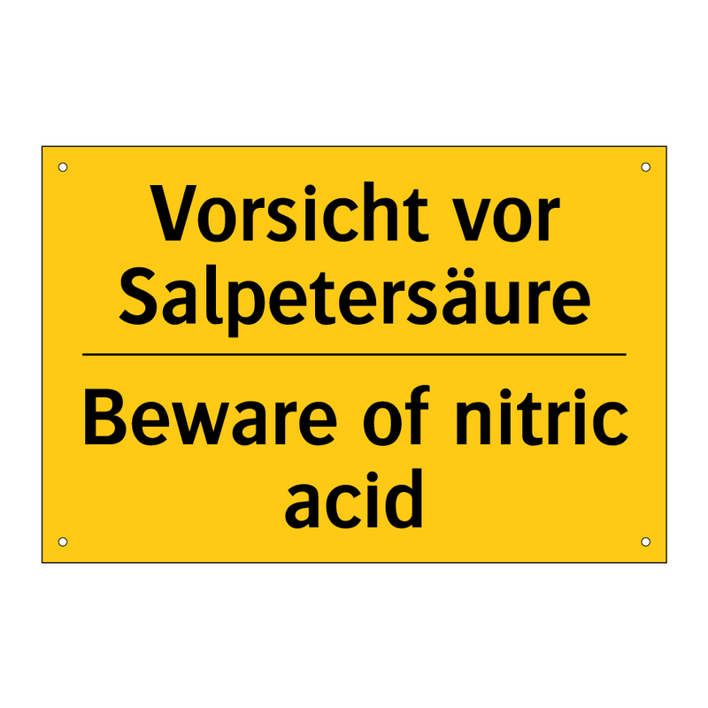 Vorsicht vor Salpetersäure - Beware of nitric acid