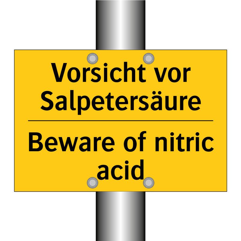 Vorsicht vor Salpetersäure - Beware of nitric acid