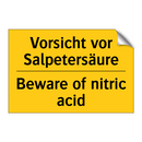Vorsicht vor Salpetersäure - Beware of nitric acid