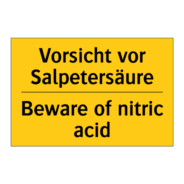 Vorsicht vor Salpetersäure - Beware of nitric acid