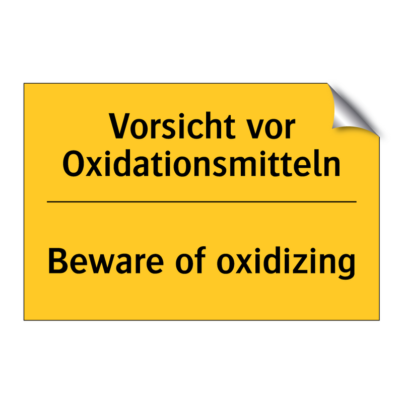 Vorsicht vor Oxidationsmitteln - Beware of oxidizing