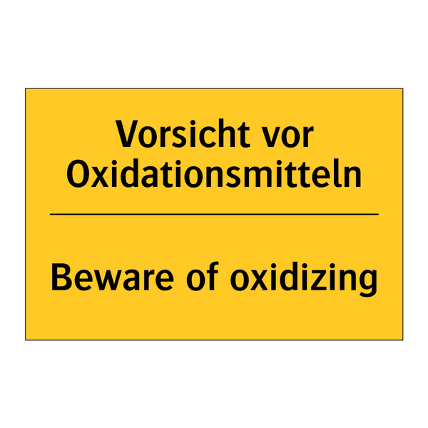 Vorsicht vor Oxidationsmitteln - Beware of oxidizing