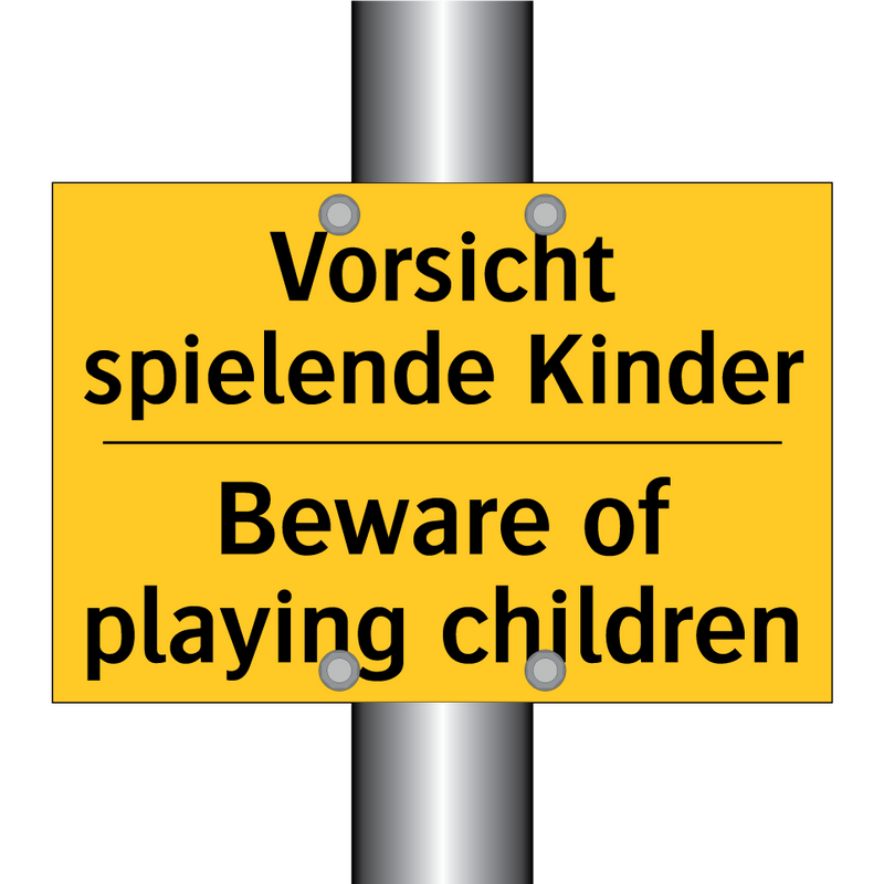 Vorsicht spielende Kinder - Beware of playing children