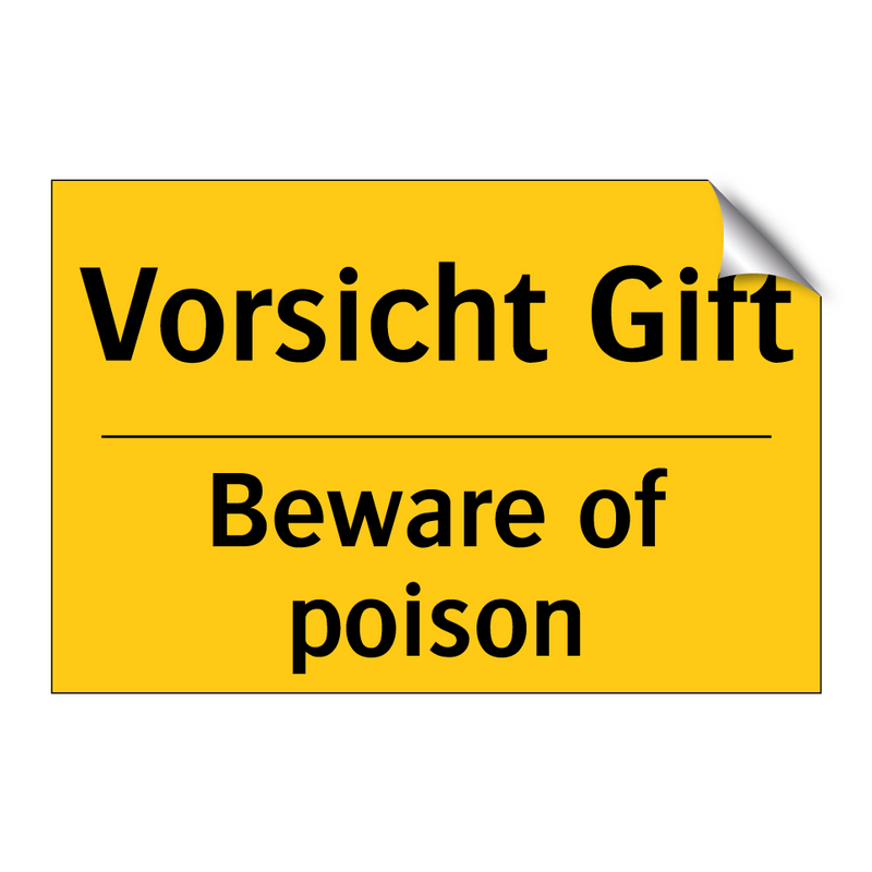 Vorsicht Gift - Beware of poison