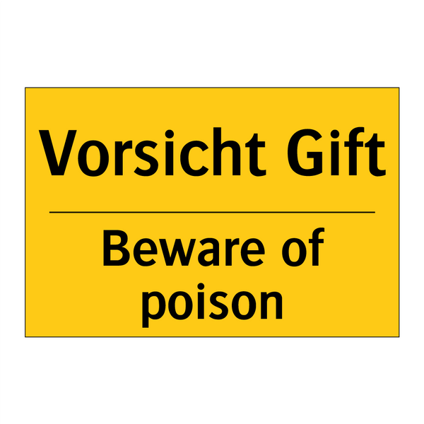 Vorsicht Gift - Beware of poison