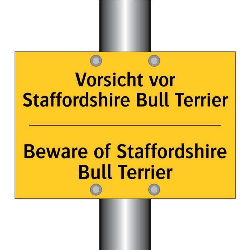 Vorsicht vor Staffordshire Bull /.../ - Beware of Staffordshire Bull Terrier/.../