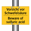 Vorsicht vor Schwefelsäure - Beware of sulfuric acid