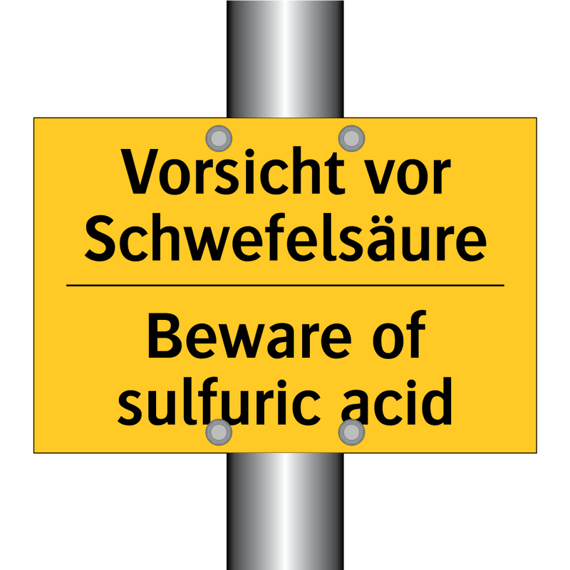 Vorsicht vor Schwefelsäure - Beware of sulfuric acid