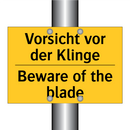 Vorsicht vor der Klinge - Beware of the blade