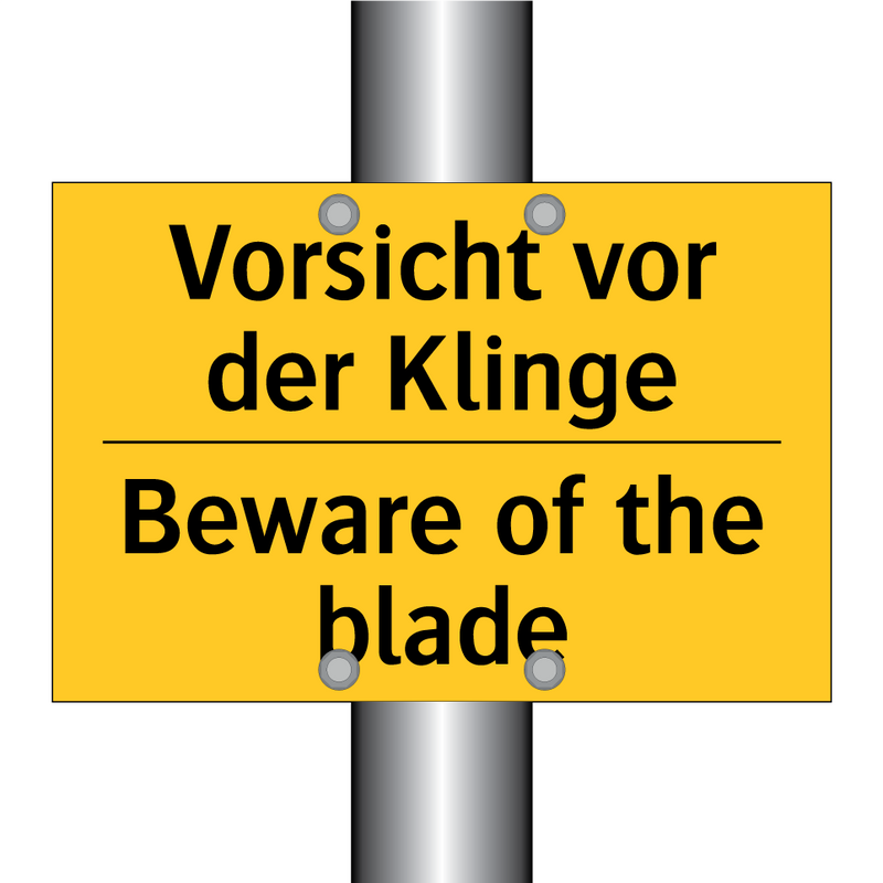 Vorsicht vor der Klinge - Beware of the blade