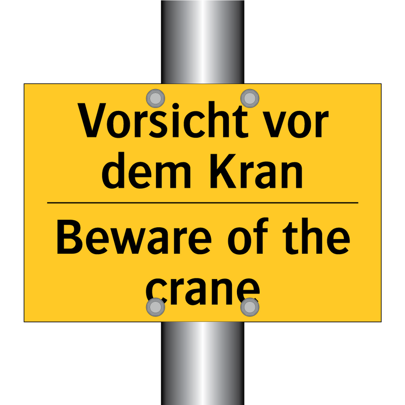 Vorsicht vor dem Kran - Beware of the crane