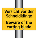 Vorsicht vor der Schneidklinge - Beware of the cutting blade