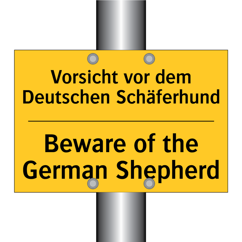 Vorsicht vor dem Deutschen Schäferhund/.../ - Beware of the German Shepherd