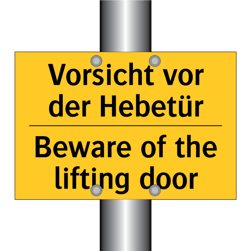 Vorsicht vor der Hebetür - Beware of the lifting door