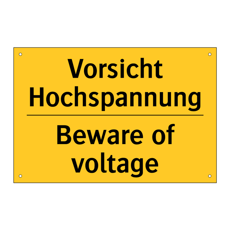 Vorsicht Hochspannung - Beware of voltage