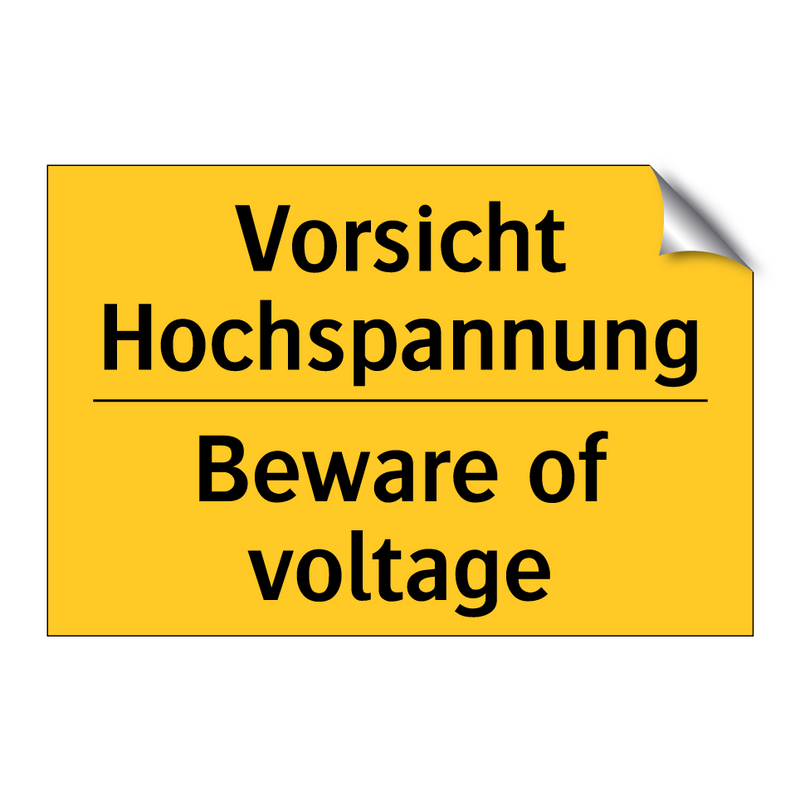 Vorsicht Hochspannung - Beware of voltage