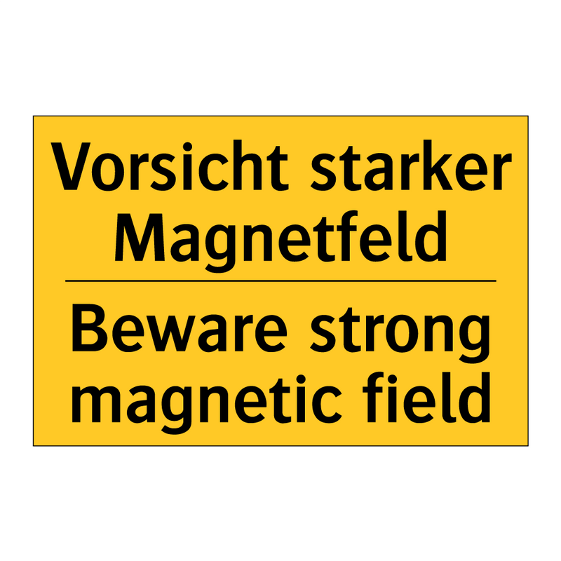 Vorsicht starker Magnetfeld - Beware strong magnetic field