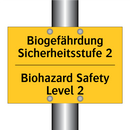 Biogefährdung Sicherheitsstufe /.../ - Biohazard Safety Level 2