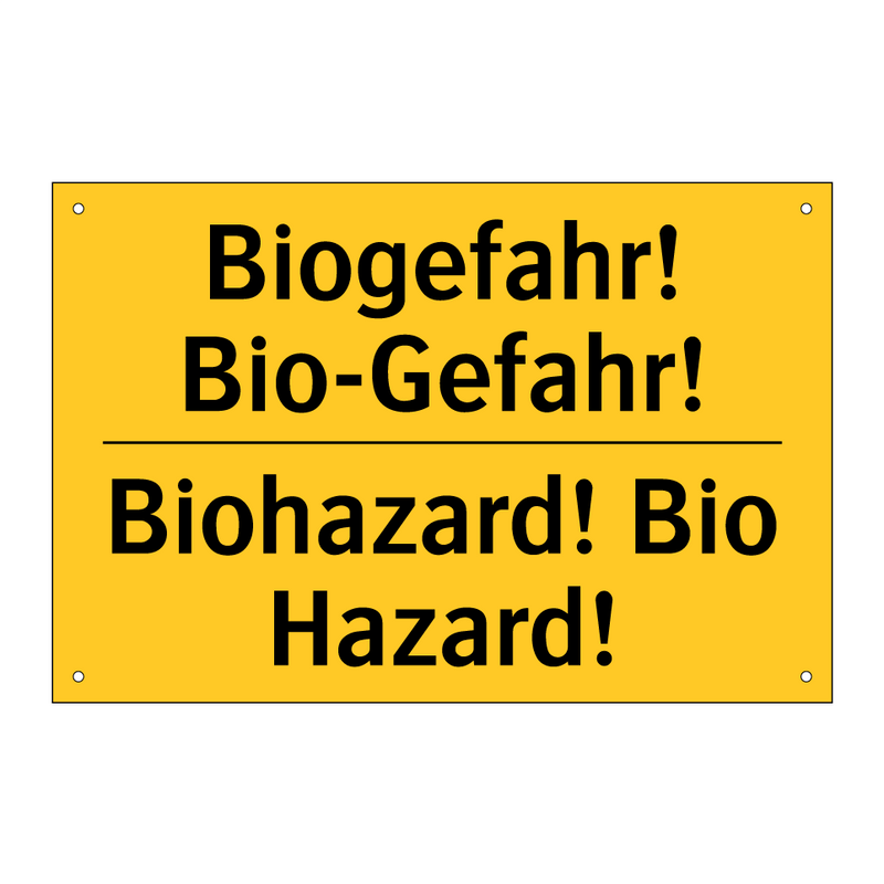 Biogefahr! Bio-Gefahr! - Biohazard! Bio Hazard!