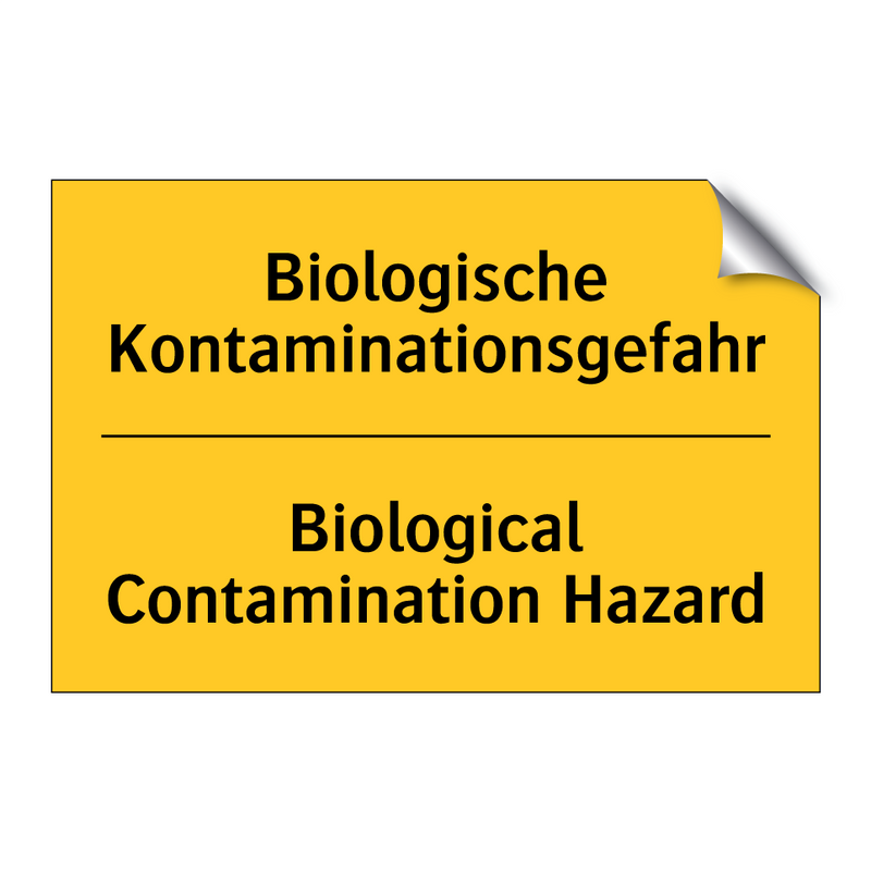 Biologische Kontaminationsgefahr/.../ - Biological Contamination Hazard/.../