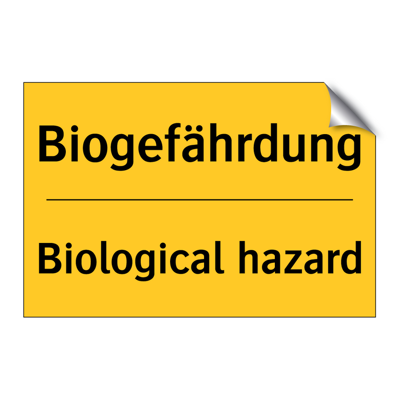Biogefährdung - Biological hazard