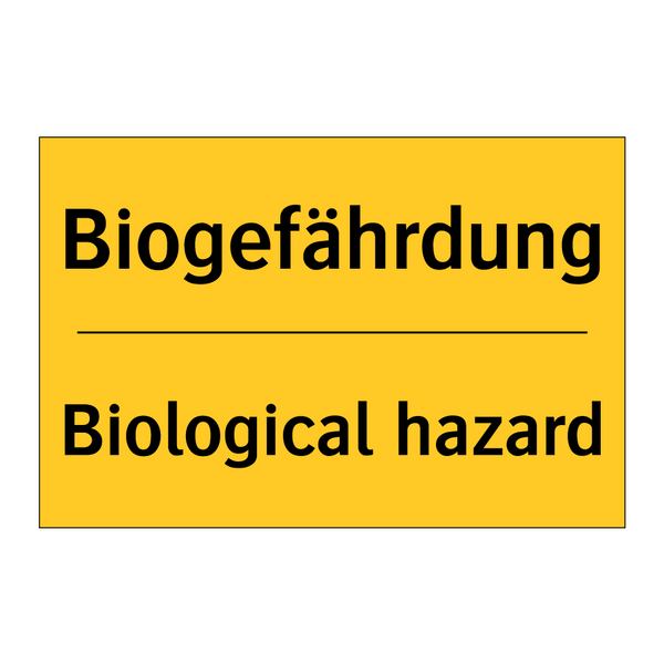 Biogefährdung - Biological hazard