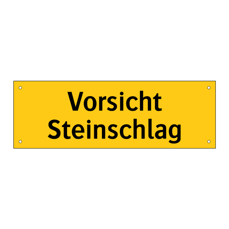 Vorsicht Steinschlag
