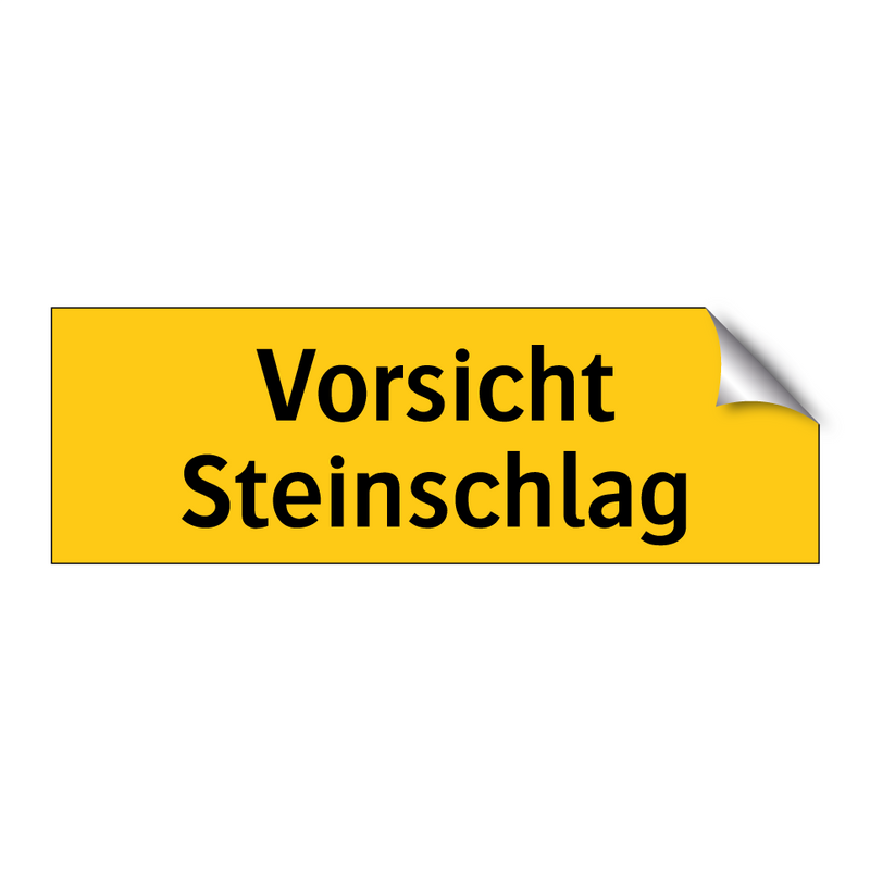 Vorsicht Steinschlag