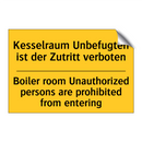 Kesselraum Unbefugten ist der /.../ - Boiler room Unauthorized persons /.../