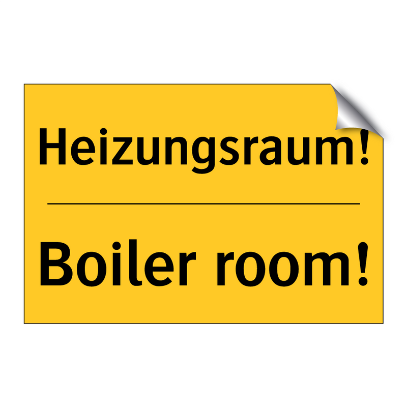 Heizungsraum! - Boiler room!
