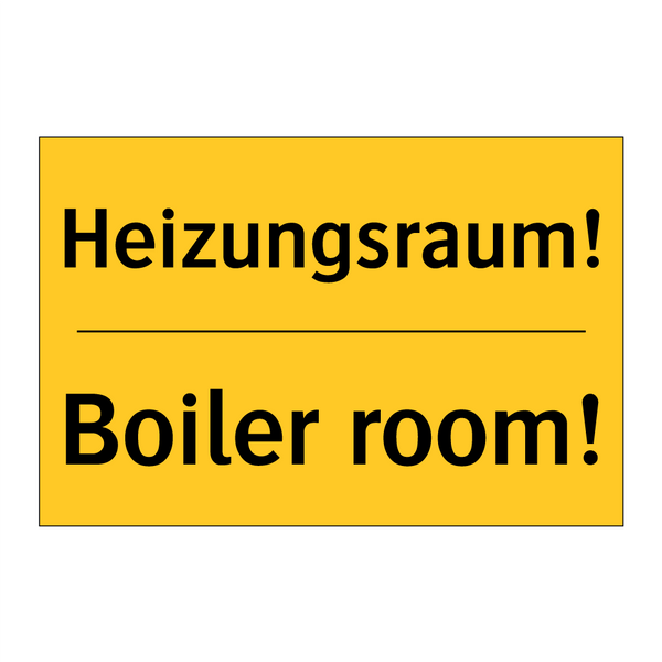 Heizungsraum! - Boiler room!