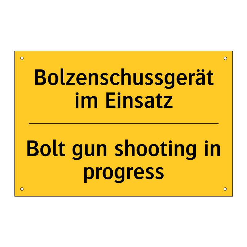 Bolzenschussgerät im Einsatz - Bolt gun shooting in progress