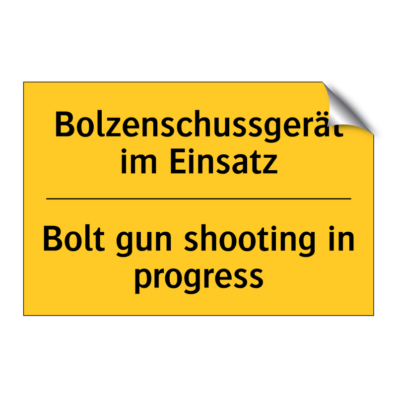 Bolzenschussgerät im Einsatz - Bolt gun shooting in progress