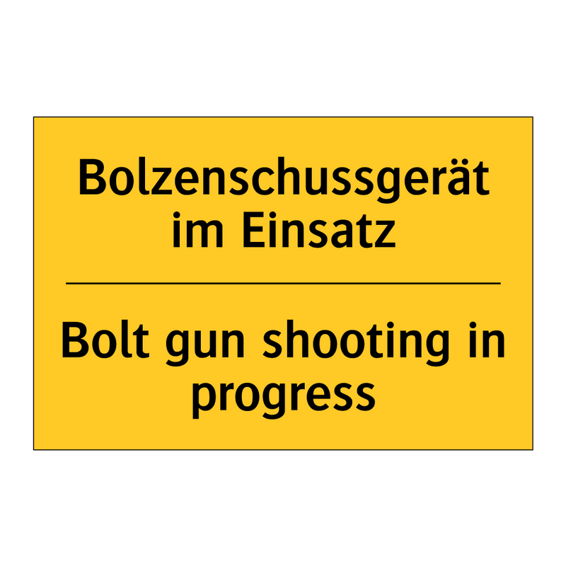Bolzenschussgerät im Einsatz - Bolt gun shooting in progress