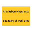 Arbeitsbereichsgrenze - Boundary of work area