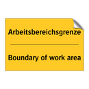 Arbeitsbereichsgrenze - Boundary of work area