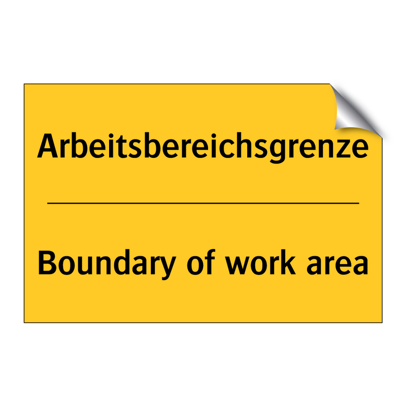 Arbeitsbereichsgrenze - Boundary of work area