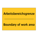 Arbeitsbereichsgrenze - Boundary of work area