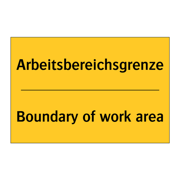 Arbeitsbereichsgrenze - Boundary of work area