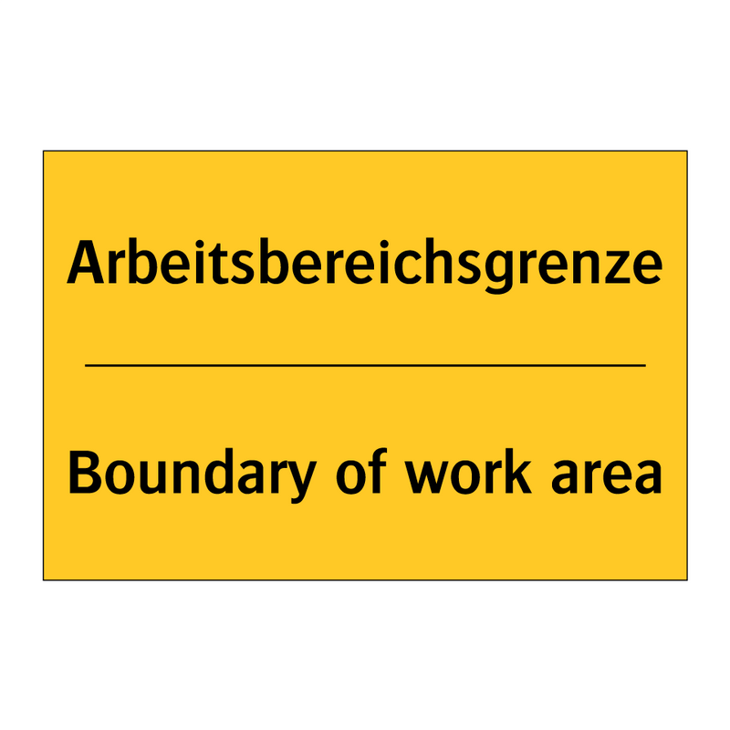Arbeitsbereichsgrenze - Boundary of work area