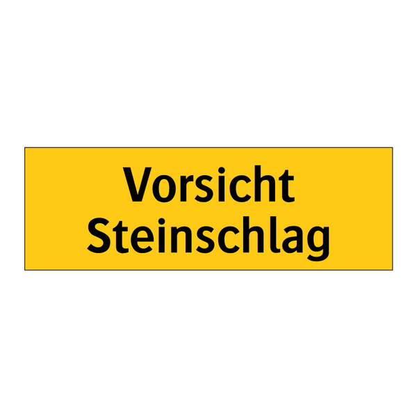 Vorsicht Steinschlag