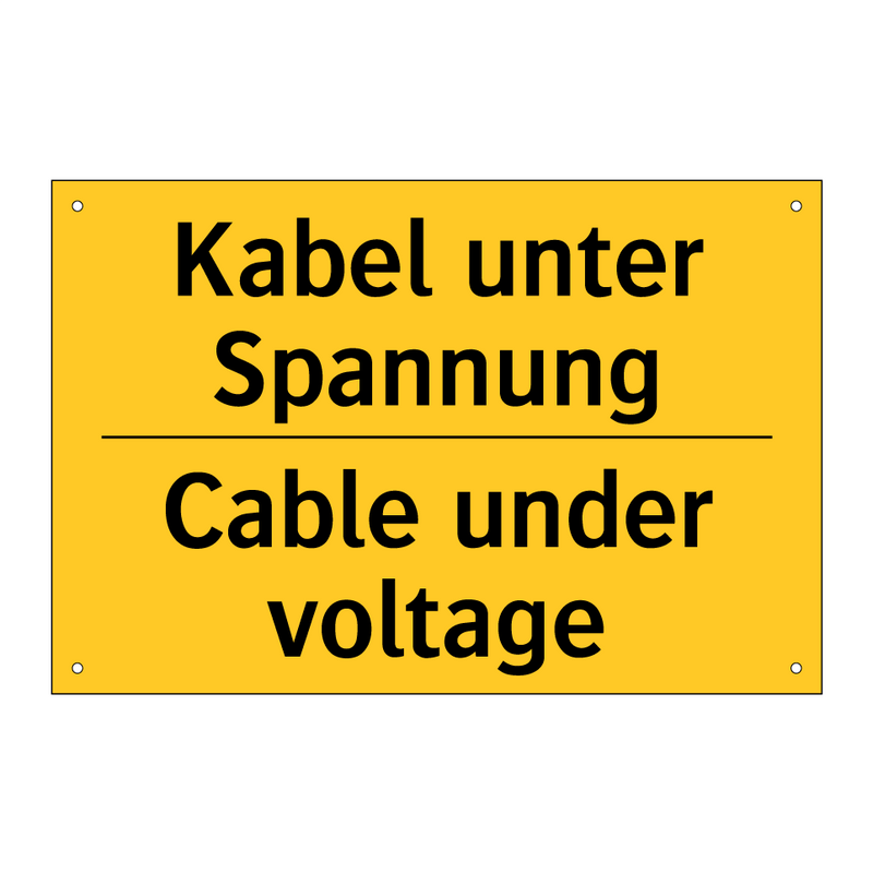 Kabel unter Spannung - Cable under voltage