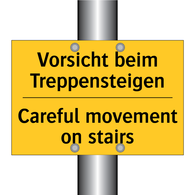 Vorsicht beim Treppensteigen - Careful movement on stairs