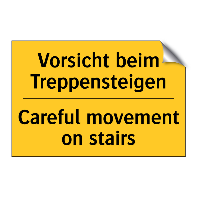 Vorsicht beim Treppensteigen - Careful movement on stairs