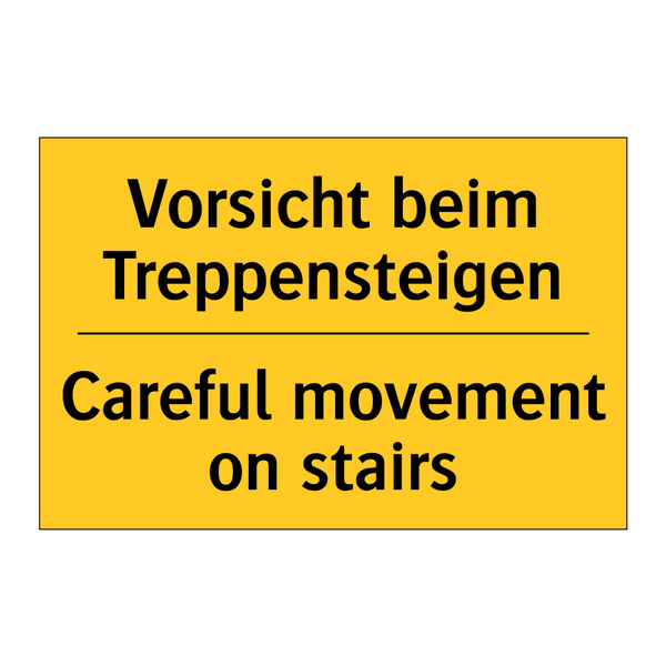 Vorsicht beim Treppensteigen - Careful movement on stairs